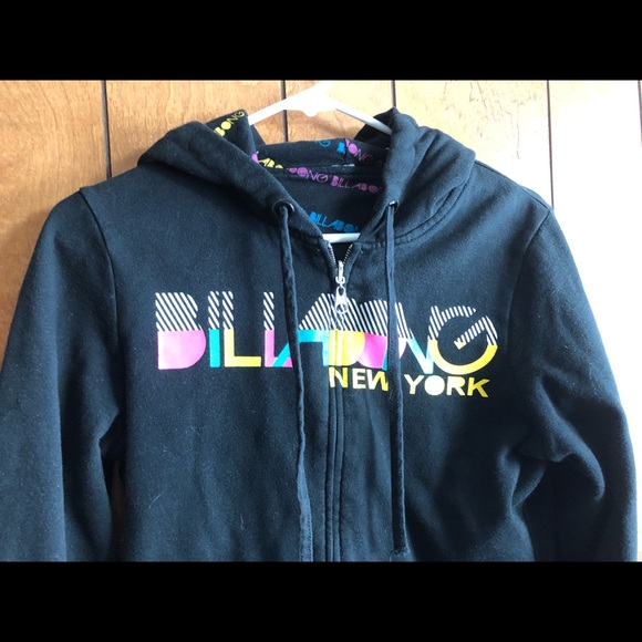 Reversible Billabong Black Jacket Coat Long Sleeve Front Zipper - Picture 8 of 11